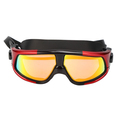 Bequeme Antireflex-Tauchbrille Rot Schwarz PC-Glas 1