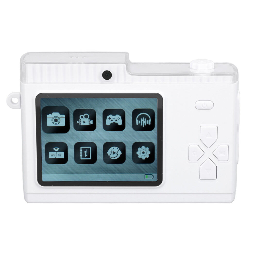 48M 1080P Digital Camera With 2.4" Ips Screen, 8X Zoom, White 8491346874264