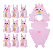 50 Pcs Easter Treat Boxes Rabbit Shape Candy Bags for Kids