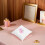 3pcs 20*20cm Wedding Ring Pillow Pearl Flower Decor 5