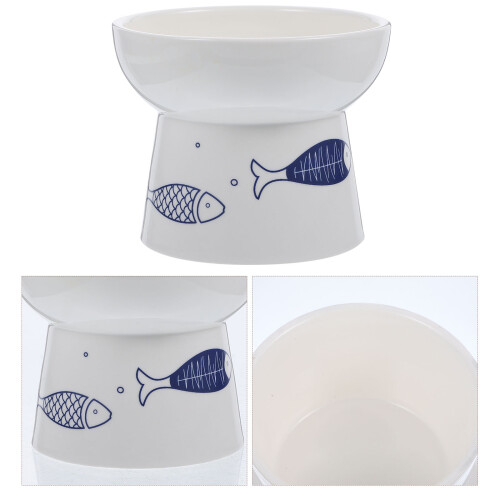 Ceramic Cat Bowl Wear-Resistant Kitten Feeding Bowl 2