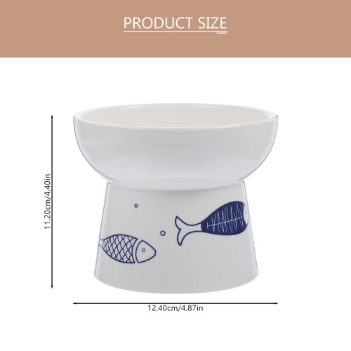 Ceramic Cat Bowl Wear-Resistant Kitten Feeding Bowl 1