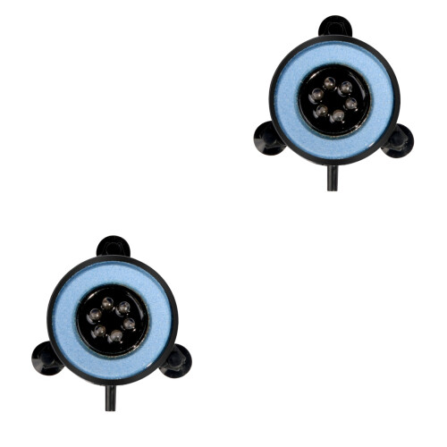 2pcs LED Aquarium Diving Light Blue Round Bubble 2