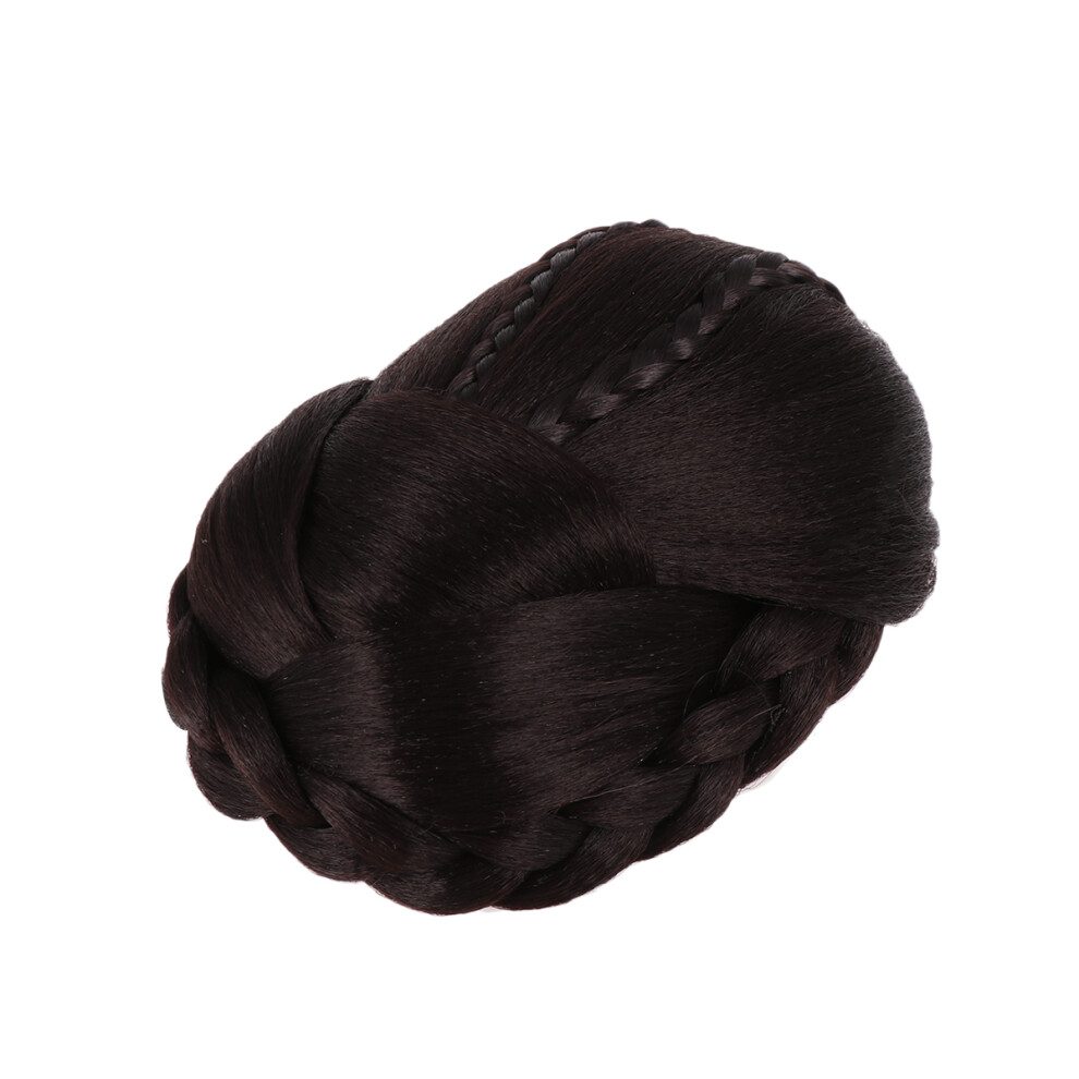 Artibetter Unisex 3 Pcs Braided Chignon Wig Synthetic Hair Bun For Women