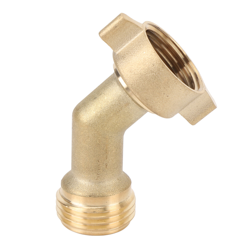 45 Degree Water Hose Elbow 3/4Inch Threads Brass 8320539930985
