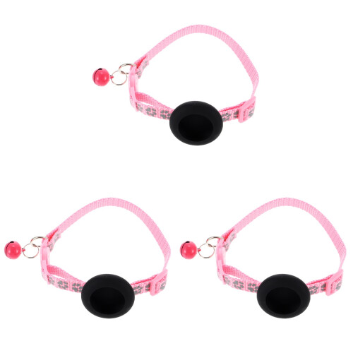 3pcs Adjustable Tracer Cat Collar with Bell Reflective Pet 1