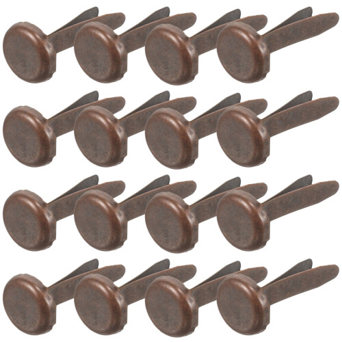 400 Pcs Brass Plated Round Metal Brads with Storage Box
