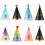 24 Pcs Bronzing Glitter Birthday Fuzzy Ball Hat 10