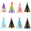 24 Pcs Bronzing Glitter Birthday Fuzzy Ball Hat 1