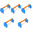 5pcs Bird Perch Parrot Training Stand Cage Grinding Perch 5
