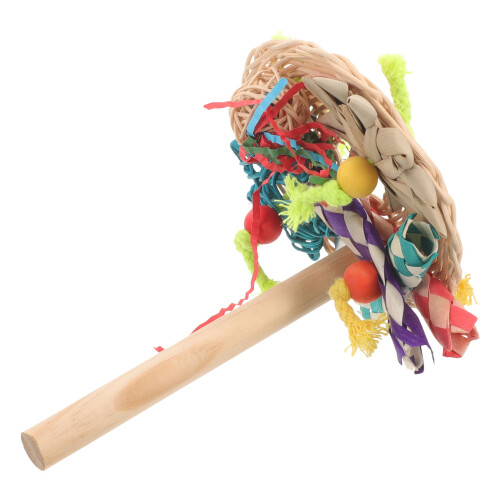2pcs Parrot Perch Stand with Toy for Bird Cage 2