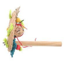 2pcs Parrot Perch Stand with Toy for Bird Cage