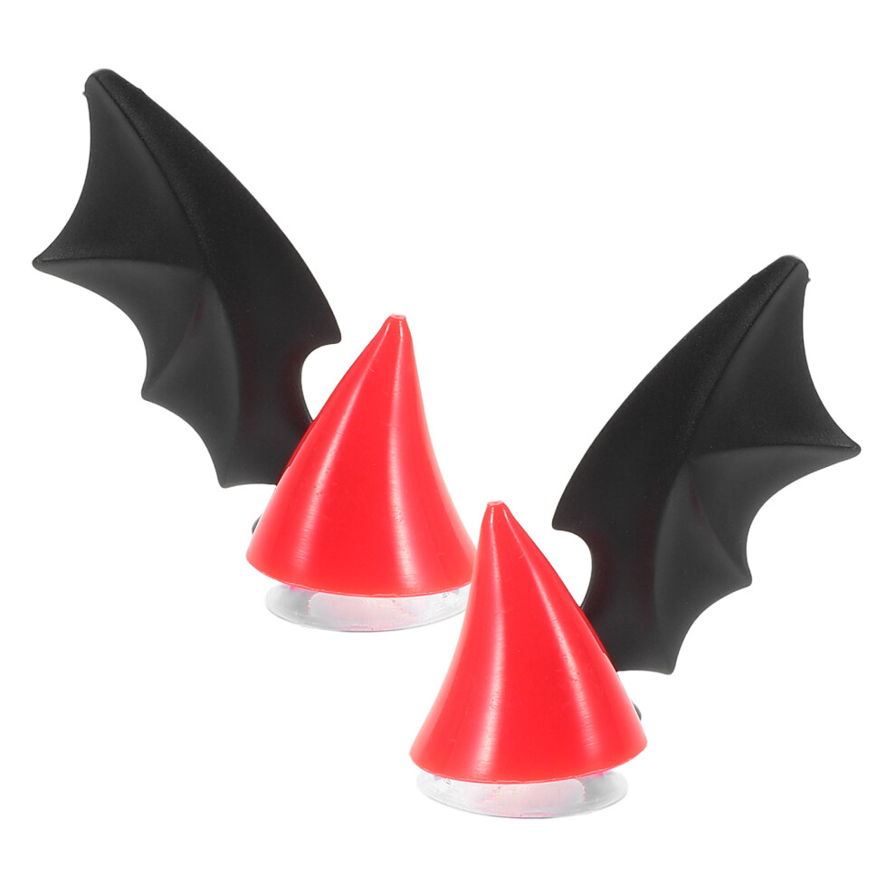 3pcs Motorcycle Horns Wings 4pcs Suction Cup Cat Ears-image-OPC-PKCMJJY-NEW