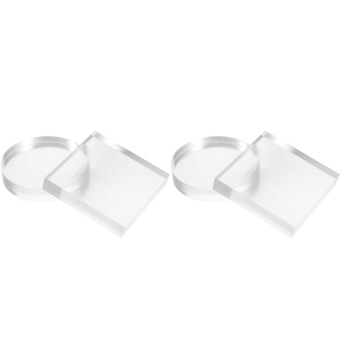 4 Pcs Clear Acrylic Display Blocks Photography Props 1