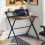 Vida Designs (Dark Wood) Brooklyn Foldable Industrial Home Office Desk 1