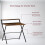 Vida Designs (Dark Wood) Brooklyn Foldable Industrial Home Office Desk 7