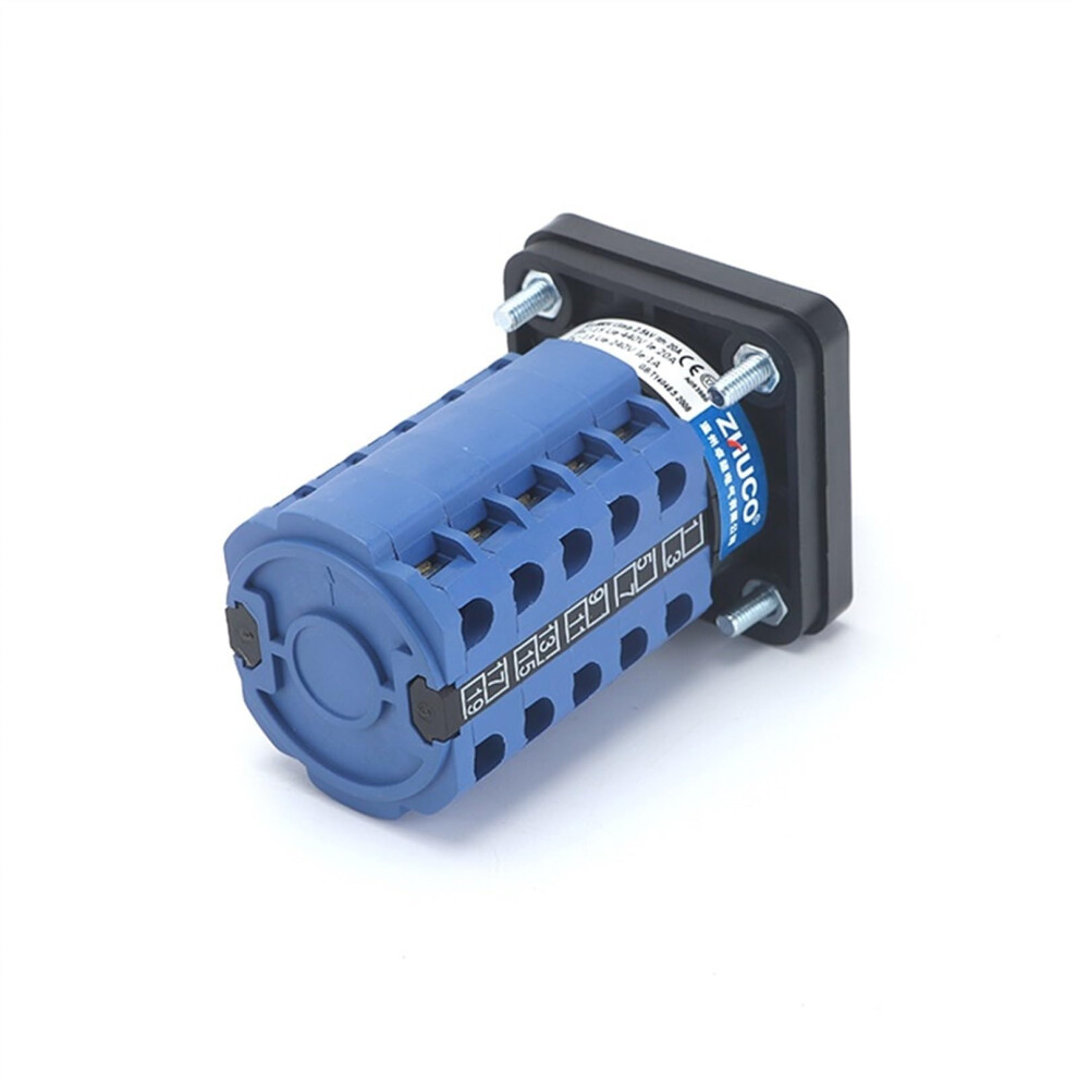 Szw26/Lw26-20 5 Poles 20A 660V Control Motor Circuit Rotary Changeover Switch 64X64mm 48X48mm Cam Knob Selector 6038364171375