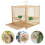 2 Sets Bamboo Parrot Cage with Hanging Hook Indoor Outdoor 11