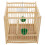 2 Sets Bamboo Parrot Cage with Hanging Hook Indoor Outdoor 3