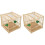 2 Sets Bamboo Parrot Cage with Hanging Hook Indoor Outdoor 4