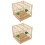 2 Sets Bamboo Parrot Cage with Hanging Hook Indoor Outdoor 7