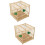 2 Sets Bamboo Parrot Cage with Hanging Hook Indoor Outdoor 9