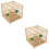 2 Sets Bamboo Parrot Cage with Hanging Hook Indoor Outdoor 8