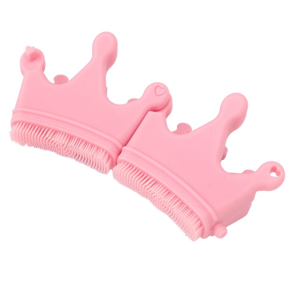 2pcs Pink Silicone Nail Separator & Brush Set for Manicure & Pedicure