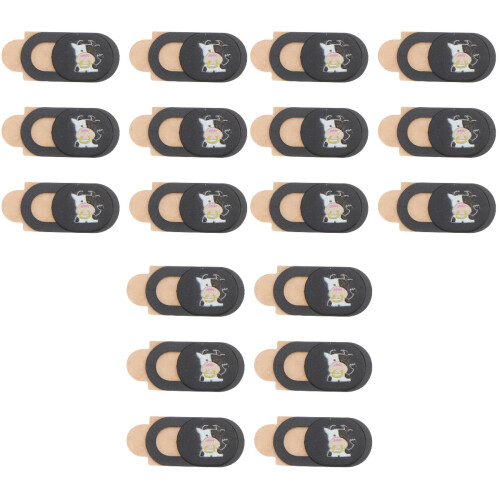 18 Pcs Cow Pattern Camera Slide Cover Webcam Privacy Protection 2