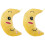 2pcs Light Up Moon Shaped Plush Pillow Glow Toy 4