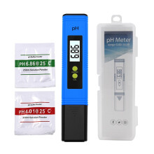 TDS Meter High Accuracy LCD Digital PH Tester 0.01 for Water Food Aquarium Pool Hydroponics Pocket Size Blue Box