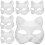 8pcs White Cat Face Masks for Party Masquerade 4