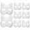 8pcs White Cat Face Masks for Party Masquerade 1