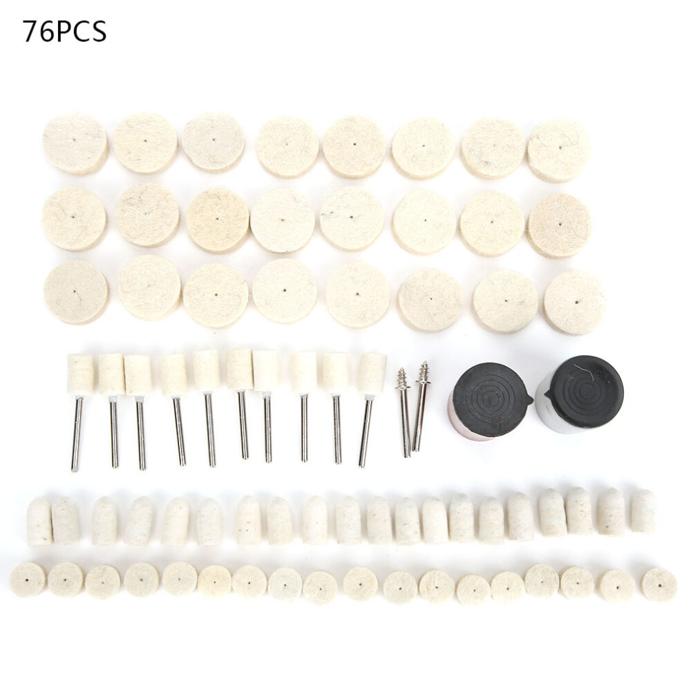 76PCS Wool Polishing Buffing Wheel Rotary Tool