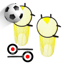 Football Throwing Net and Soccer Goal Net Set - Easy Attach Detach Equipment for Youth Boys Kids Outdoor Practice