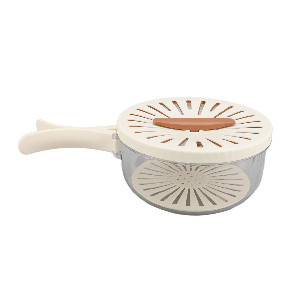 Stylish Brown Draining Bowl with Bottom Tray & Foldable Handle for Easy Storage-image-OPC-PKCMX9X-NEW