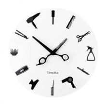 Timelike Barber Stylist Tools Wall Clock Modern 3D Quartz Non Ticking Beauty Hair Salon Clocks Watch for Home Decor Gift DS