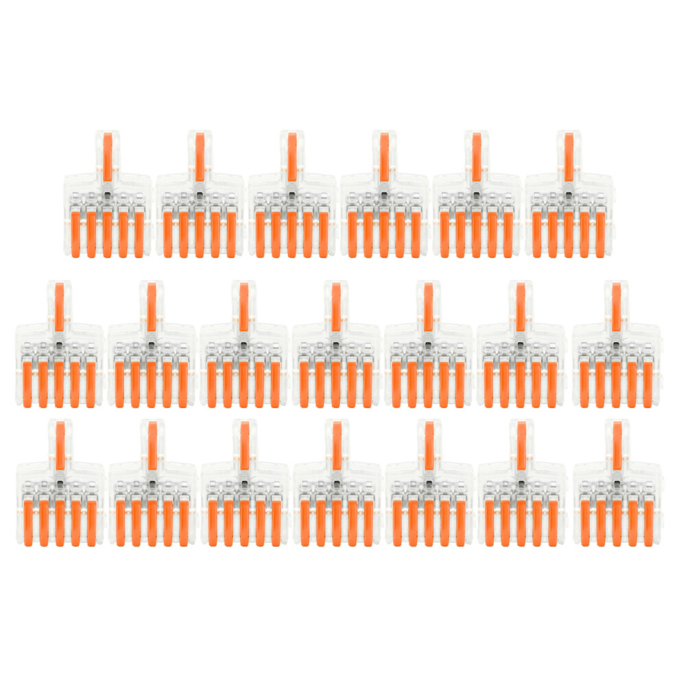 20Pcs Wire Quick Connector Spl Terminal Block Orange