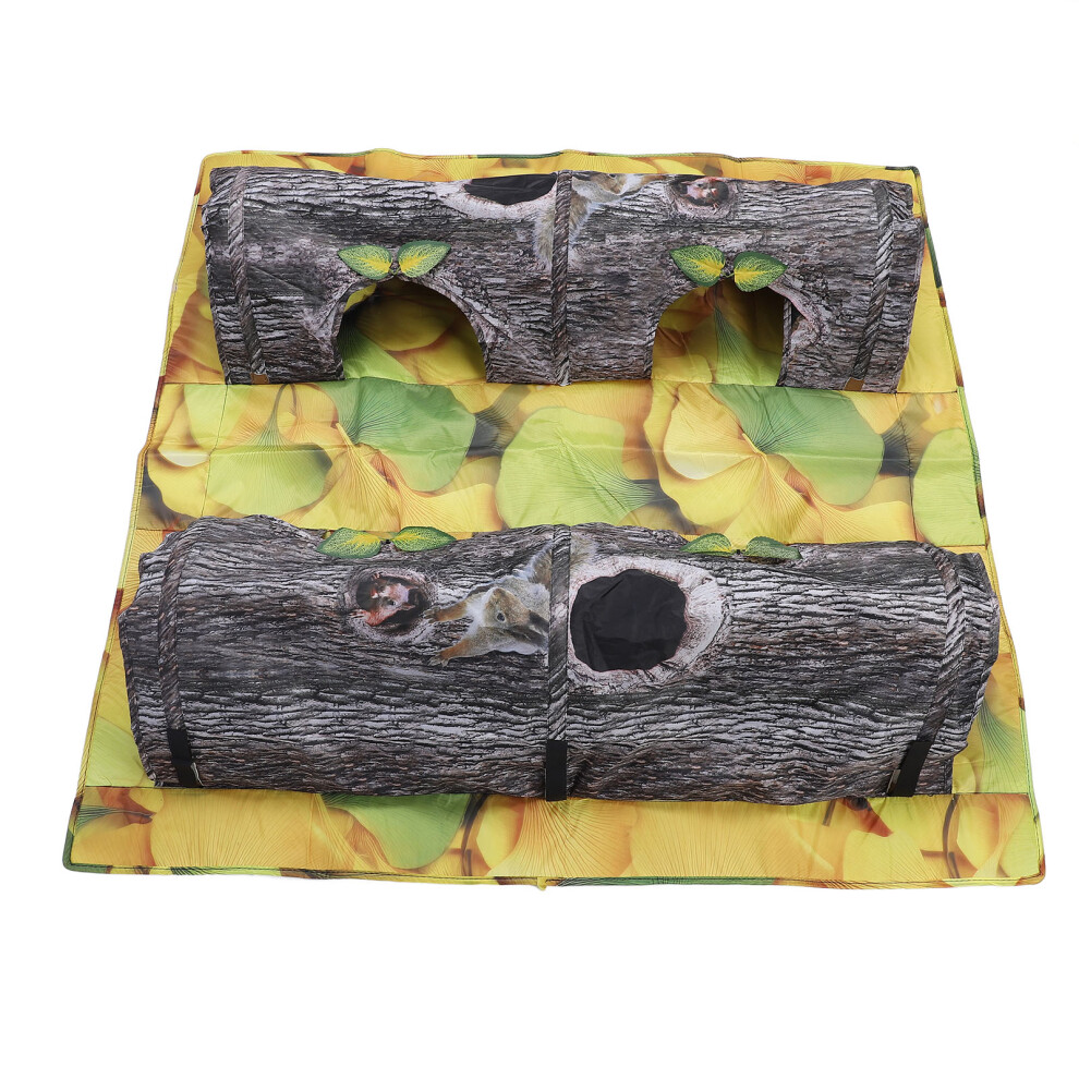 Foldable Cat Tunnel Toy 117x118cm Interactive Play Mat Fabric-image-OPC-PKCMYP7-NEW