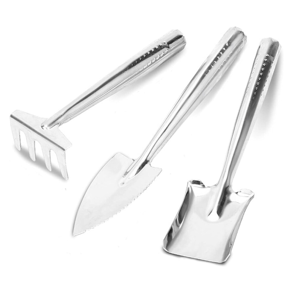 Gardening Tools Set, 3PCS Mini Shovel Trowel Set, Small Flat Tip Spade Harrow Tools for Home Gardening, One Color-image-OPC-PKCMZHM-NEW
