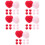 120 Pcs Wool Felt Hearts Decorations Photo Props 9