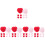120 Pcs Wool Felt Hearts Decorations Photo Props 7