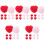 120 Pcs Wool Felt Hearts Decorations Photo Props 5