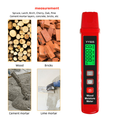 Pin Type Moisture Meter for NonDestructive Moisture Detection in 1