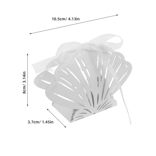 25pcs Hollow-Out Shell Candy Boxes Party Favors 1