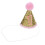 3pcs Glitter 1st Birthday Cone Hat with Adjustable Headband 1