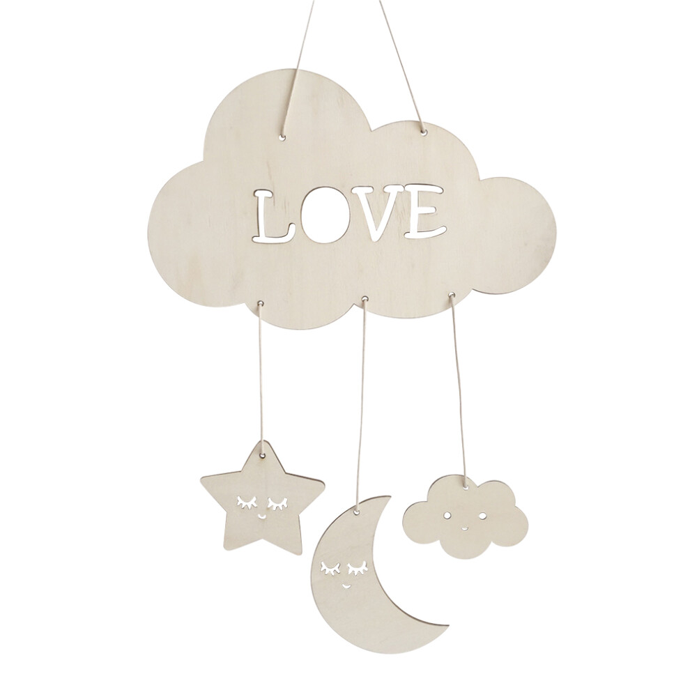 Iplusmile 3Pcs Kids Eyelashes Moon Stars Cloud Hanging Decor