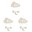 3pcs Kids Eyelashes Moon Stars Cloud Hanging Decor 2