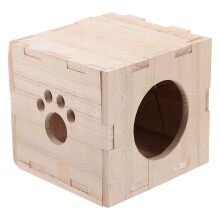 3 Pcs Wooden Hamster House Guinea Pig Hideout Small