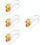 8 Pcs 6-Hole Ceramic Ocarina Ladybird Shaped Wind Instrument 7